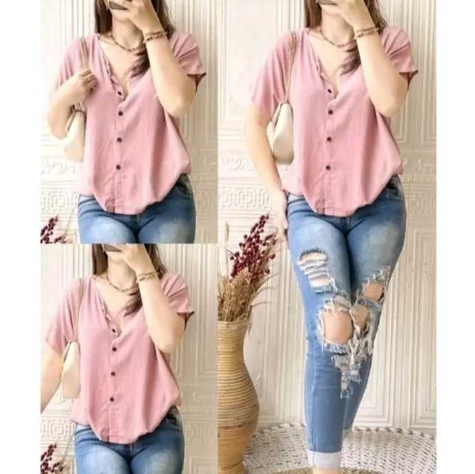atasan krinkel simpel lengen pendek termurah s m l XL xxl jumbo Polos Polos Polos Polos Polos Polos 3
