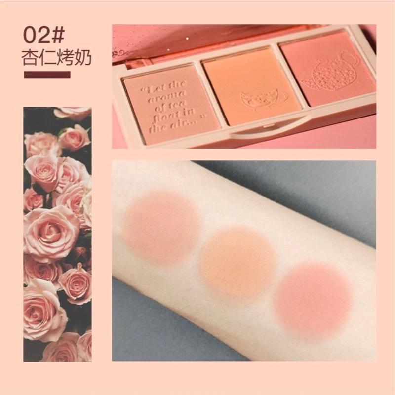 Bảng phấn má hồng 3 ô HOLDLIVE SONBT Cosmetic Mỹ Phẩm Nữ Trang Điểm 8