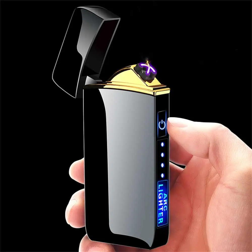 Korek Pemantik Elektrik Plasma Finger Print Anti Angin Windproof - A6 korek  nyetrum plasma  lighter