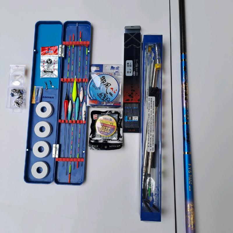 bộ cần câu tay cần phục long chiến thần 5h kèm chống cần và phụ kiện Đi Câu Bắt Cá