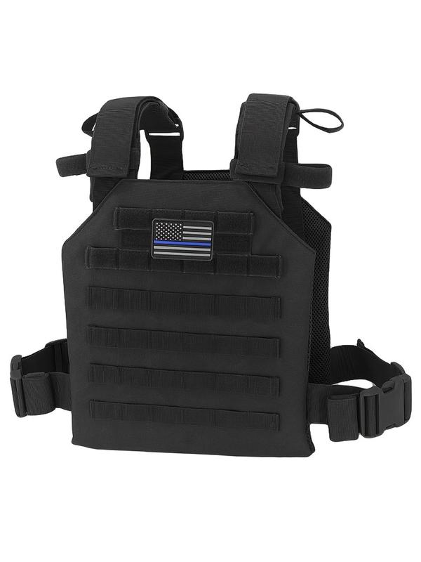 Tactical Lightweight Adjustable Molle Vest, Training Outdoor Plate Carrier with Patch, Best Friend Gifts, Casual Zipper Chest Bag for Outdoor Sports, Fashion Vest Bag for Daily Used, Protective Gear, Tactical Equipment 4