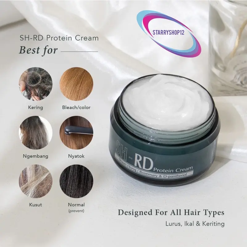 SHRD Protein Cream 10ml 50ml 80ml vitamin rambut heat protector hair care rambut SH-RD shrd proteincream lembut 0