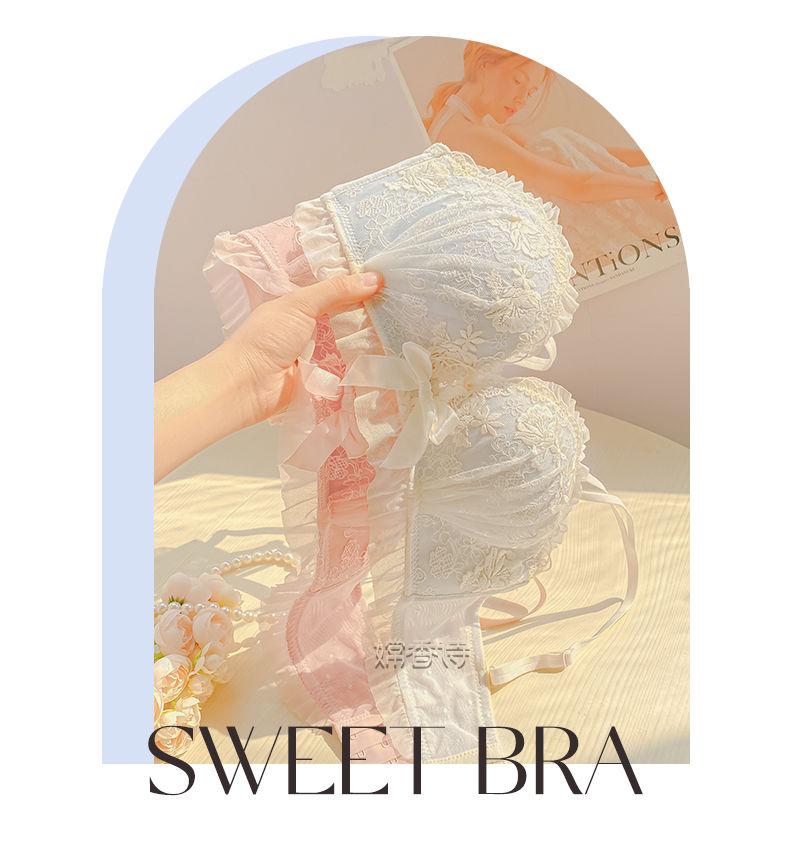 Product Introduction of Bra Lace Wireless Bra for Small Busts, Side Support, Lingerie, Comfort, Bridal, Print,  Anti-Sagging, Sweet & Sexy Design, Push-Up Bra for Women Womenswear 29