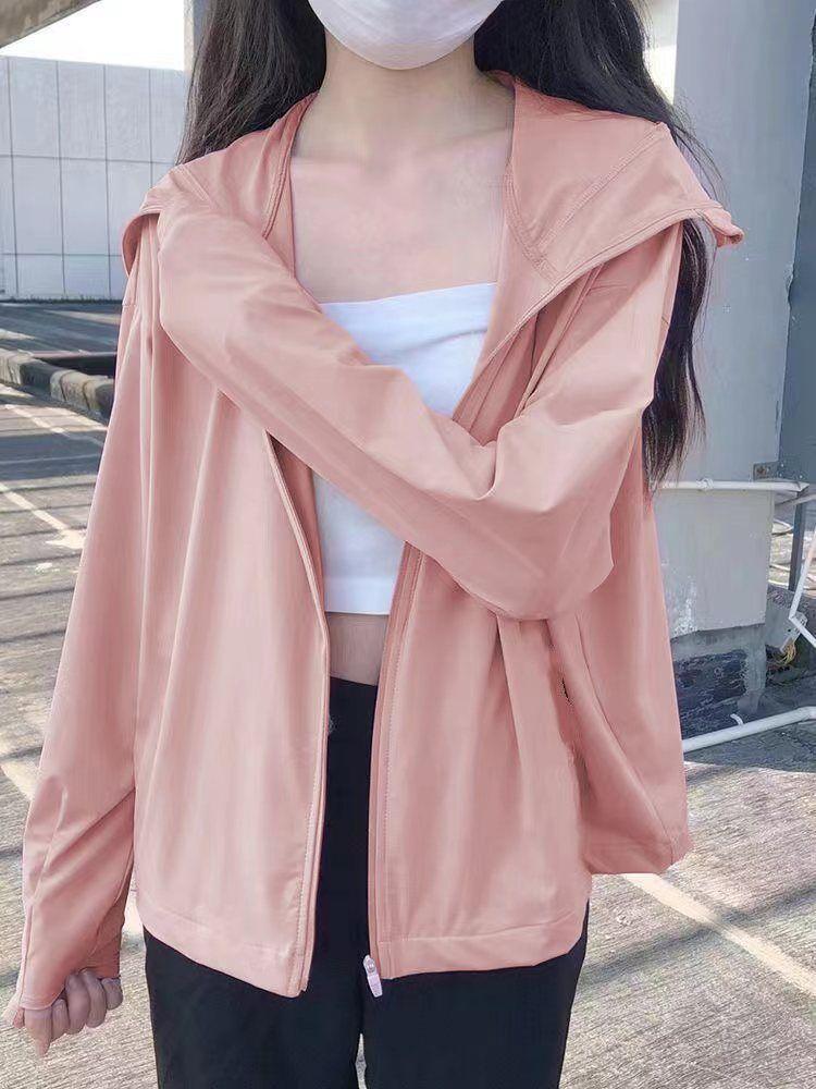 Product Introduction of Ice Silk Sun Protection Jacket for Women, Summer New Thin UV Breathable Loose Versatile Cardigan Coat with Hood 1