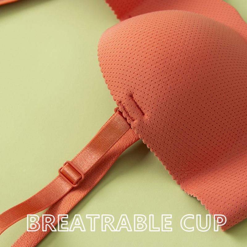 Sexy Bras For Women Seamless Wireless Bra Push Up Underwear Female Solid Color Lingerie One-pieces Gather Removable Shoulder Straps Brassiere #471005 8