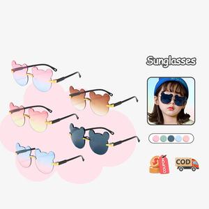 FSG Cute Bear Shaped Sunglasses for Kids Fun and Trendy Design, Lightweight Fashion Frames and Glasses