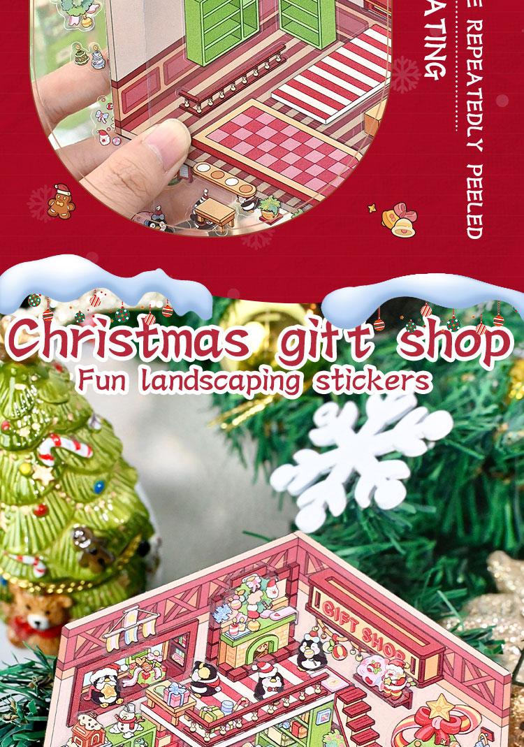 Product Introduction of itaco [Christmas House Series] 3D Landscape Stickers Cute DIY Miniature Scene Decoration Stickers SS197 10