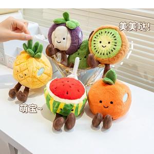 Fruit Education Plush Set - Apple Kiwi Pineapple Watermelon for Early Learning and Playtime