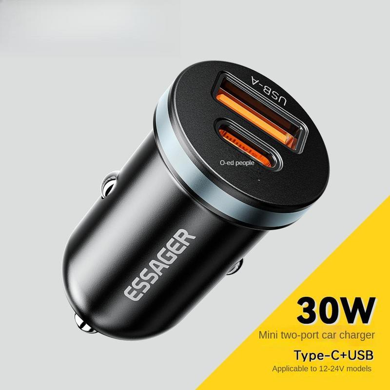 Product Introduction of ที่ชาร์จแบตในรถ มินิ ที่ชาร์จแบตในรถ PD30W ปลั๊ก USB เปิดประทุน 0