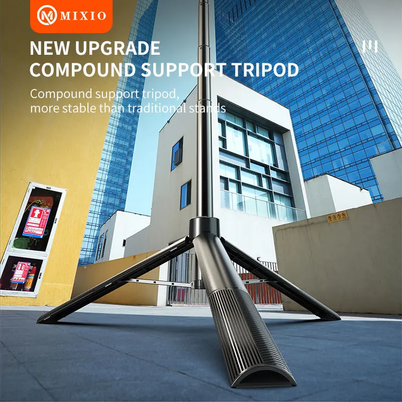 MIXIO A61L 170CM Tongsis Tripod Bluetooth Remote Selfie Stick Hand stabilizer Aluminium untuk Hp Kamera DSLR tongsis 4in1 7