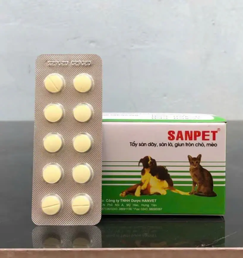 Viên Sanpet Tẩy giun, sán cho Chó Mèo, vitamin chó mèo