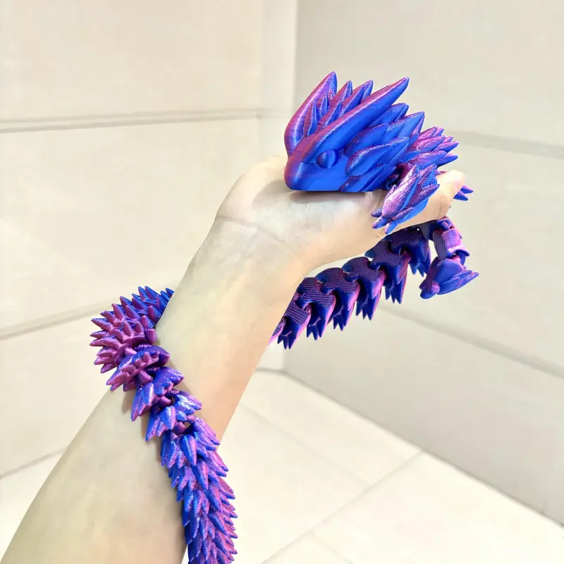 3D Printed Dragon Design Decoration, Colorful Rainbow Dragon Ornament, Desktop Decoration, Perfect Birthday Gift, Suitable for Children and Adults 5