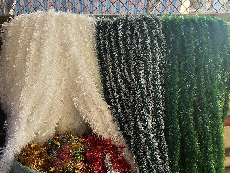 combo 10 Dây kim tuyến đuôi chồn trang trí noel ; giáng sinh ; tết dài 1m5