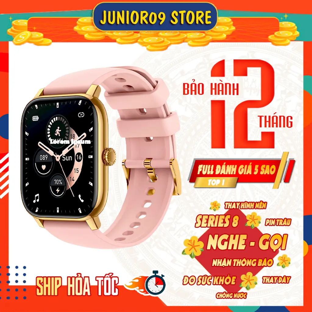 Đồng hồ thông minh JUNIOR09 WATCH SERIES 9, Smartwatch Nghe gọi, Tin nhắn MXH , Chơi game, GPT AI, Sức khỏe, Chống nước