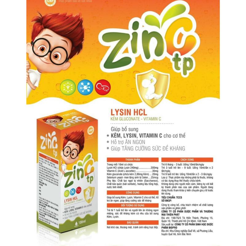Zinc Tp bổ sung kẽm, hỗ trợ ăn ngon, tăng cường sức khỏe, đề kháng, tăng cường miễn dịch 1
