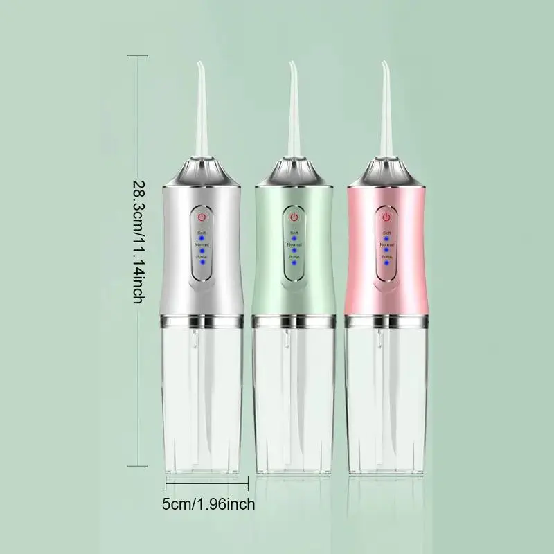 Teeth Cleaning Electric Water Flosser, Portable Rechargeable Oral Irrigator with 4pcs Multifunctional Nozzle for Home & Travel, Personal Oral Care Appliance, Valentine's Day Gift 7