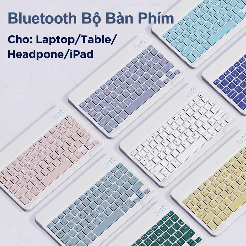 Bàn Phím Bluetooth Bộ Không Dây Chuột Nhẹ Di Động Cho iPad Android Điện Thoại Laptop Samsung Xiaomi bàn  phím