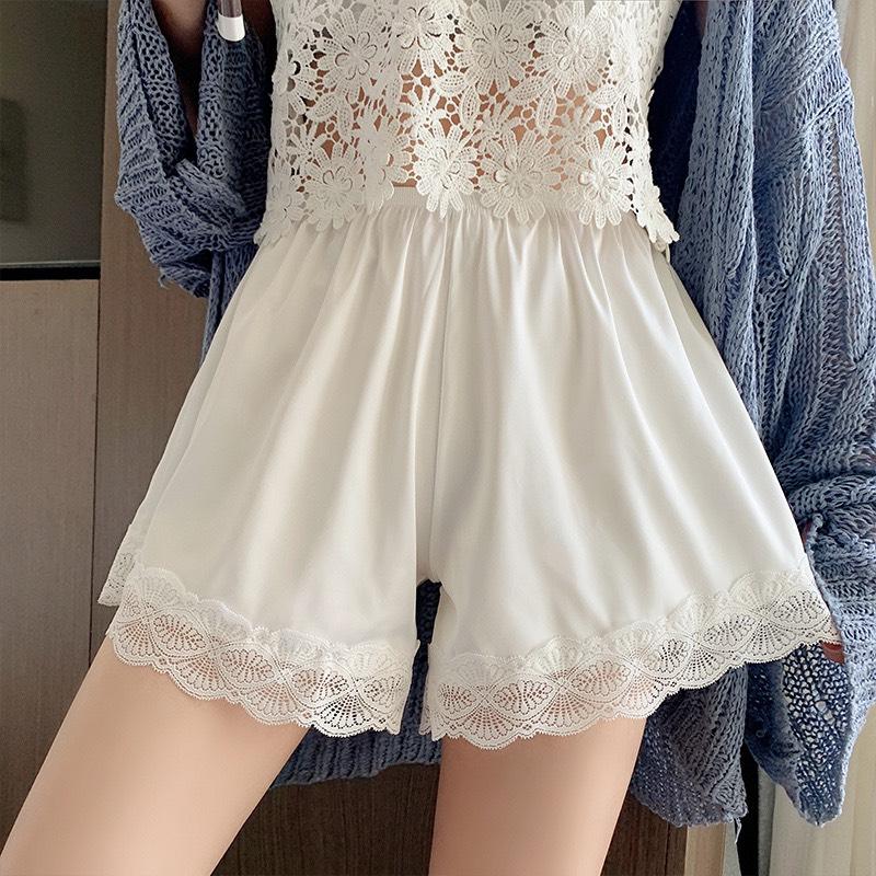 Quần short lụa phối ren, quần ngắn nữ mặc nhà siêu mát 2