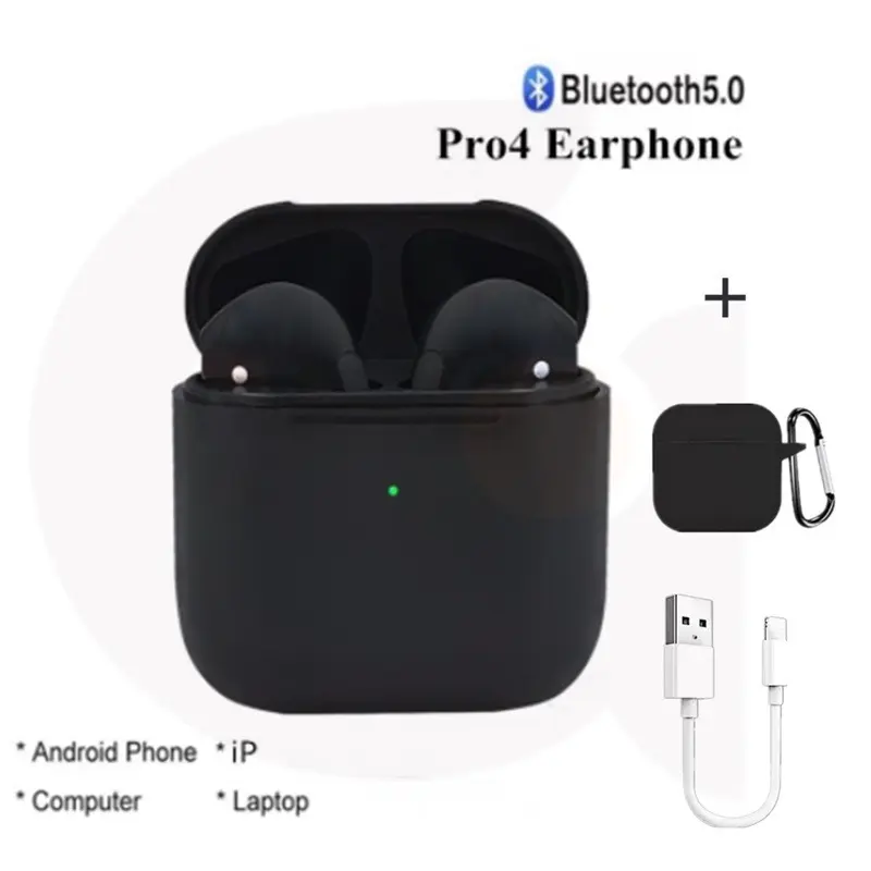 Tai nghe Bluetooth 5.1, có Mic, Touch InPods Pro4 Spree, Tai nghe không dây Bluetooth, Tay áo tai nghe và Cáp, Thông Dụng cho Android và iPhone BT