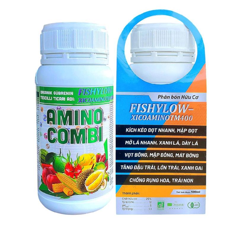 AMINO COMBI 500ML THỔ NHĨ KÌ MẬP ĐỌT MẬP BÔNG SIÊU LỚN TRÁI KÍCH RỄ bổ sung trung vi lượng vot dot z1000 kichrekich phân bón mai vàng aminopro 45 hữu cơ 25% sầu riêng