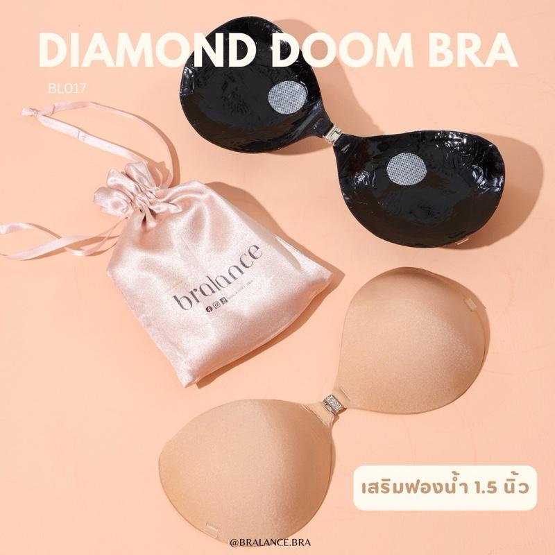BL017 diamond doom bra บราเสริมฟองน้ำ หนา1.5 นิ้ว เสริมเยอะสุด เพิ่มคัพ ตะขอเพชร มีสายรัดแถมใหเ