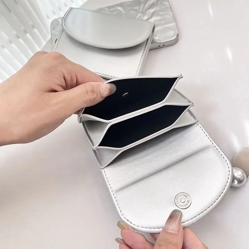 Eun Ji - Dompet Lipat Wanita Korea Kulit PU Pendek Muat Kartu Cardholder Dompet Koin Dompet Wanita 1