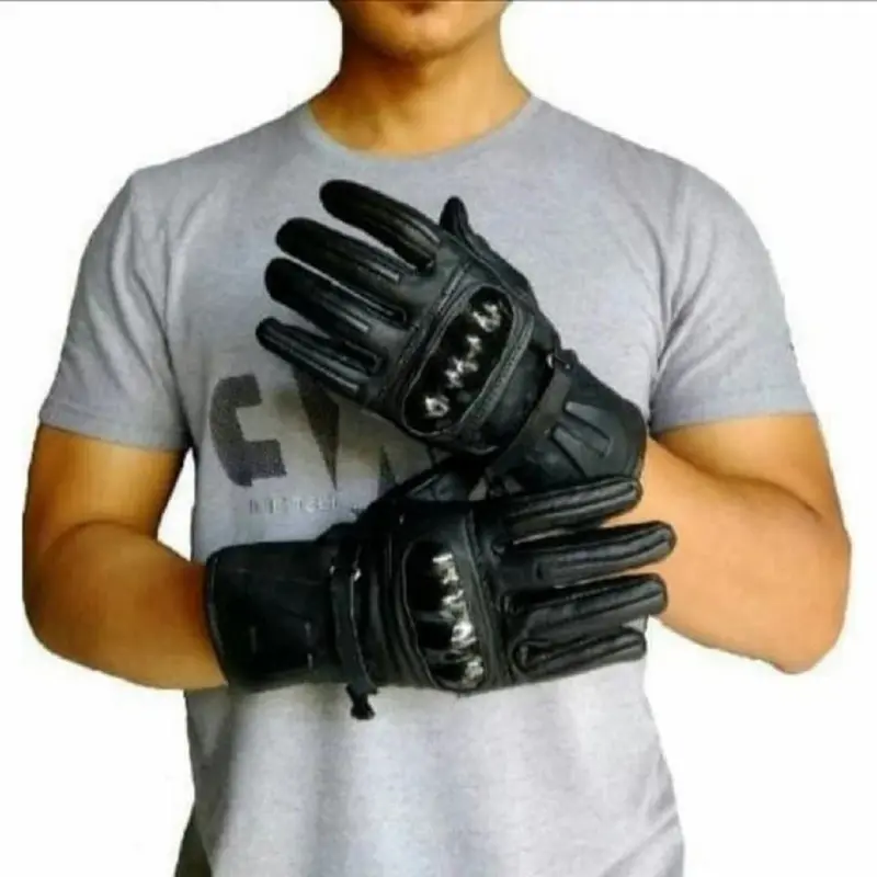 Sarung Tangan Motor Kulit Asli / Sarung Tangan Batok Fiber Anti Pecah Glove Rider 0