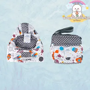 Gendongan Samping Kerut Dan Tas Perlengkapan Bayi 2 in 1