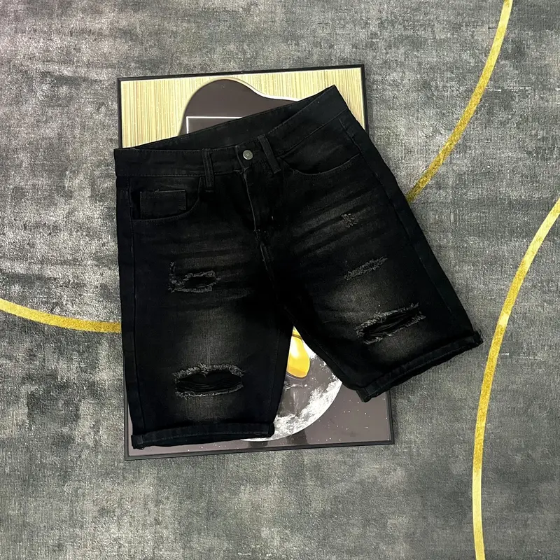 QS6A338 QUẦN SHORT JEAN NAM COTTON KHÔNG CO DÃN Menswear Có Túi 6