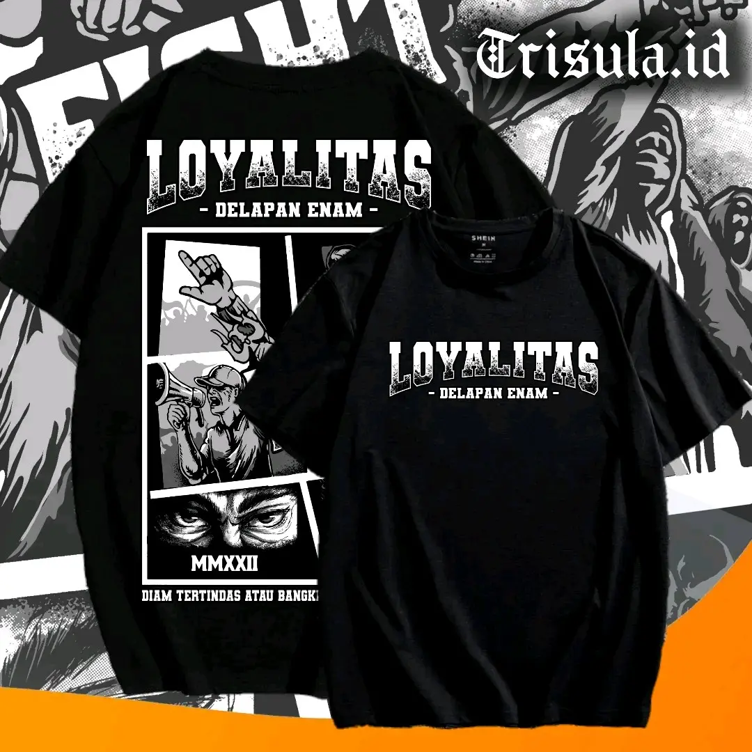 Kaos pagar nusa Hitam Combed