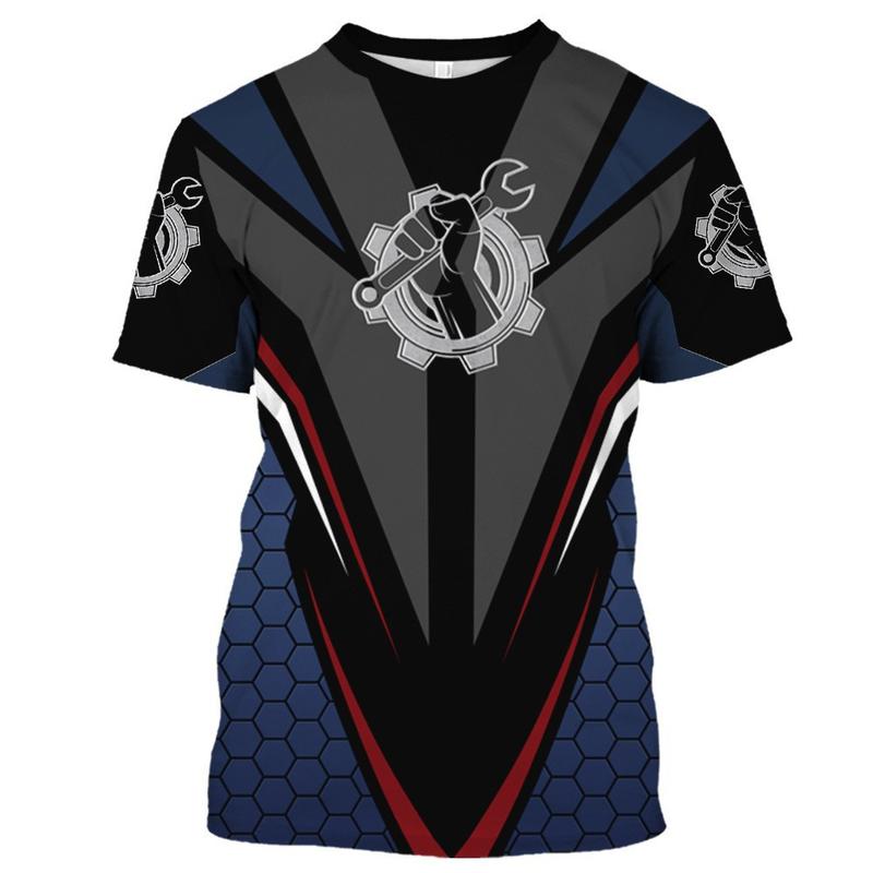 Product Introduction of Men's Fabric, Loose, Mixed with Geometric Tiger Print, Suitable for Outdoor Activities in Summer 25