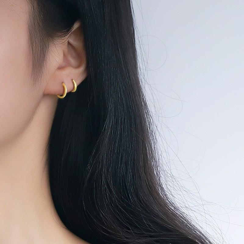Product Introduction of Simple Earrings Fashion Simple round Earring Ear Clip Korean Fashion Earrings Accessories Gift 3