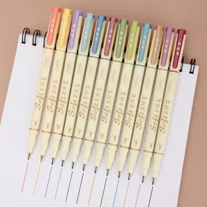 [DOTDING] ‌Calligraphy Brush Pen Set 3 Warna Vintage - Soft Tip Lettering Pen dengan Warna Tinta Aesthetic untuk Kartu Ucapan & Scrapbook‌ H375