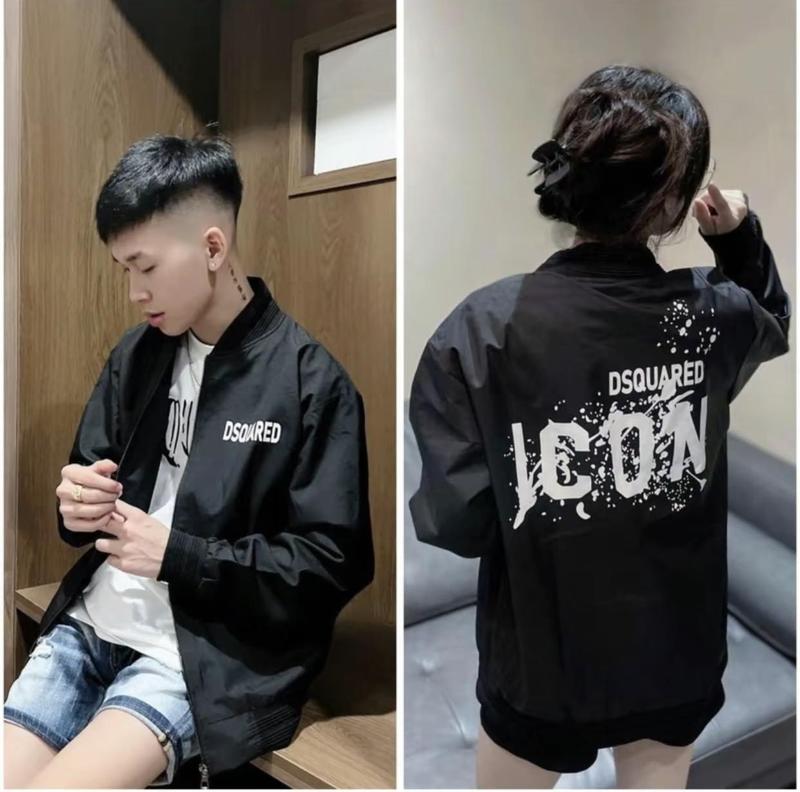 Áo Gió DSQ Vẩy Sơn Basic Đen Đủ Size Nam Nữ Hottrend 2025 Menswear Nhung