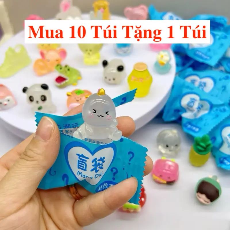 Túi Mù - Blind Bag Mô Hình Đồ Chơi, Đồ Ăn, Con Vật, Hoa Lá - Đồ Trang Trí, Quà Tặng