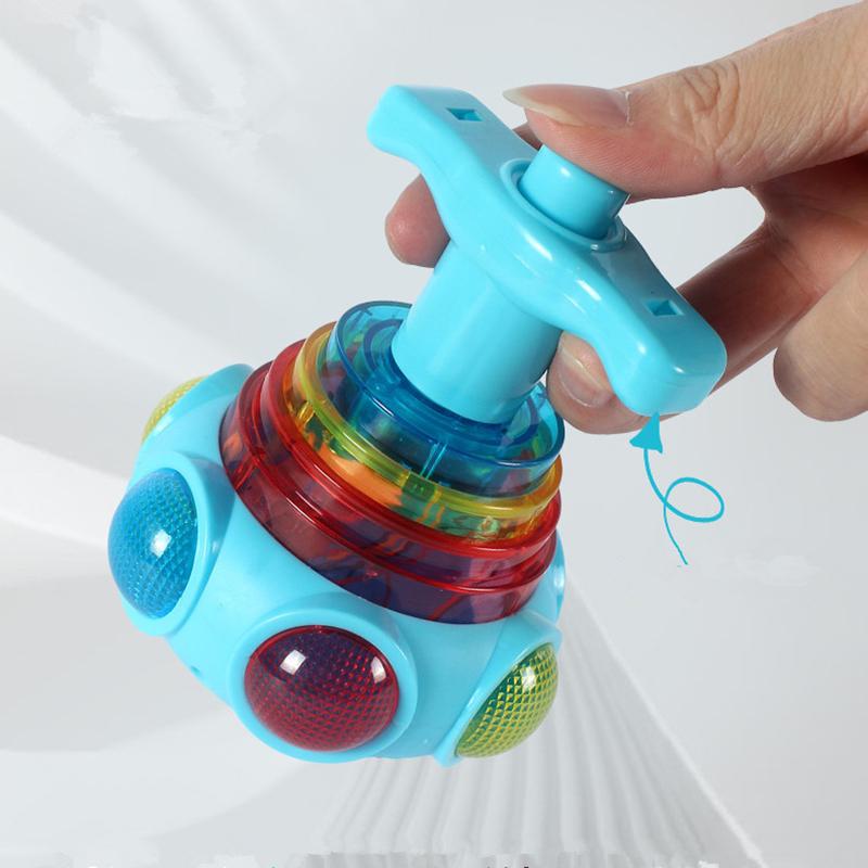 Product Introduction of Children's Six-eye Gyro Toys Light Music Rotating Color Random Hair 2