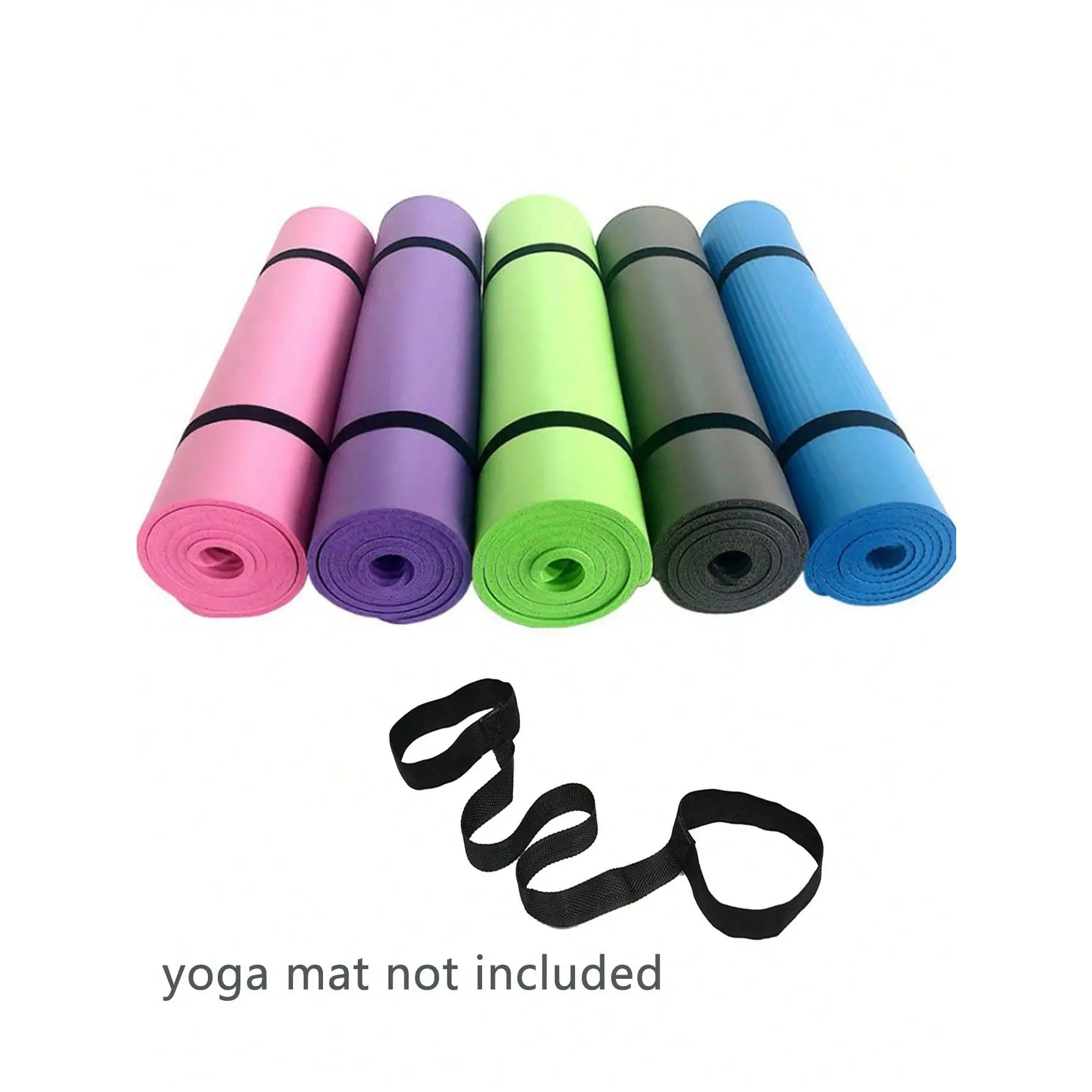 1pc Yoga Mat Carry Strap With Elastic Binding Rope, Shoulder Belt, Elastic Band