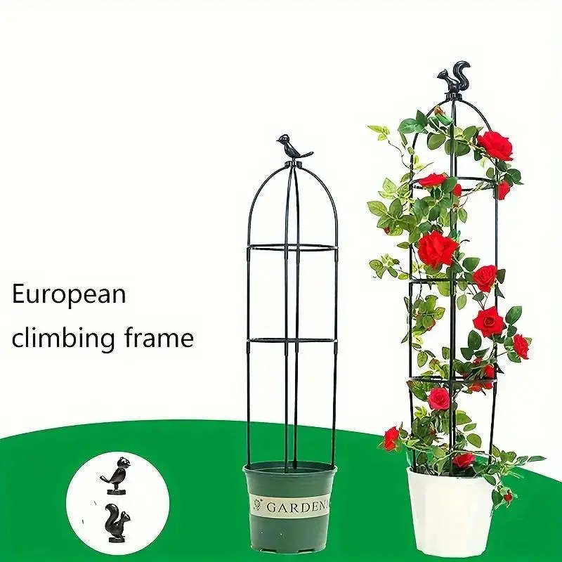 Garden Climbing Decorative Support, Decorative Plastic and Metal Trellis, Climbing Plants Outdoor Support for Flowers, Vine, DIY Stake for Tomato Cucumber Climbing, Breathable Planter, Garden Supplies 3