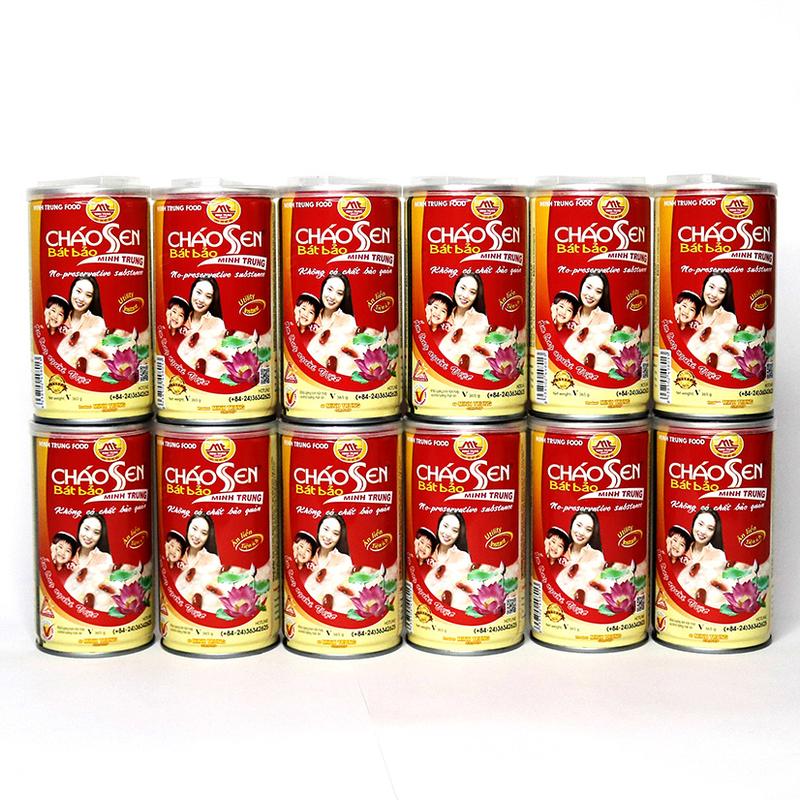Cháo sen bát bảo Minh Trung ăn liền combo 12 lon - CSBB 12