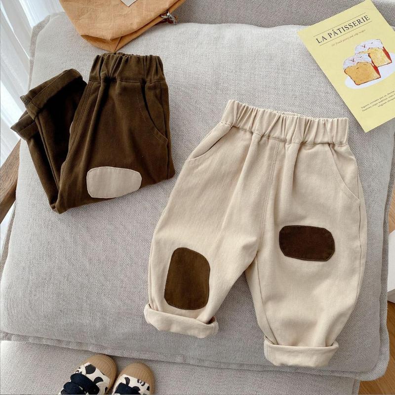 [TingTing Baby] (10-22kg) KKD01 - Quần KaKi Vá cách điệu phong cách Hàn Quốc cho bé mặc đi học, đi chơi cá tính chất liệu kaki mềm mại, thoải mái quần trai 2
