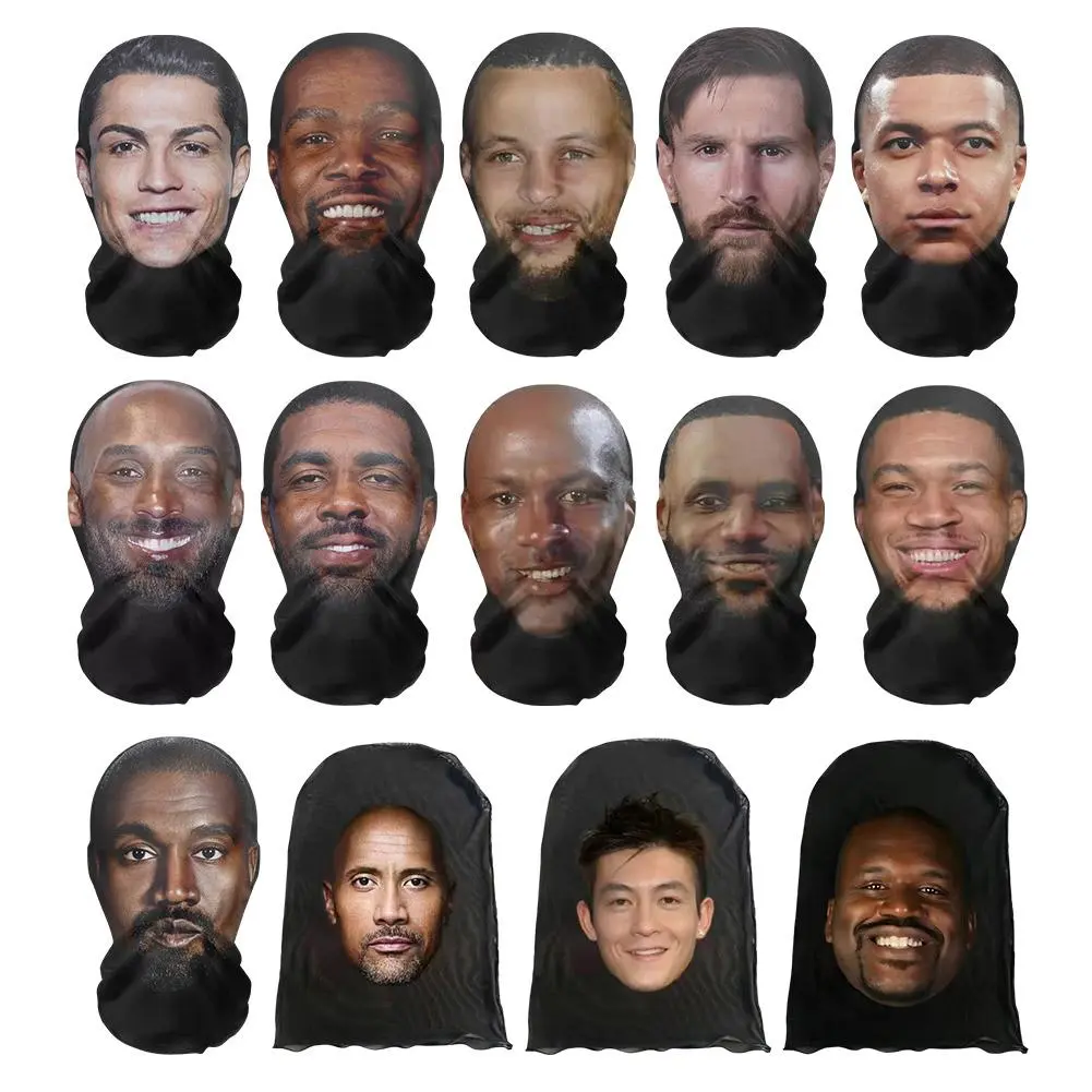 Mặt Nạ Kanye, In 3D, Lưới Đàn Hồi, Mặt Nạ Toàn Mặt, Unisex, Thích Hợp Để Hóa Trang, Mũ Cài Tóc Dự Tiệc, Mũ Hóa Trang, Hàng Mới Về