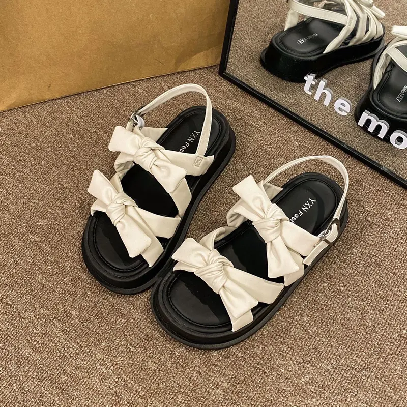 Sandal nữ thời trang thắt nơ xinh xắn 2024 hàng QCCC fullbox 2