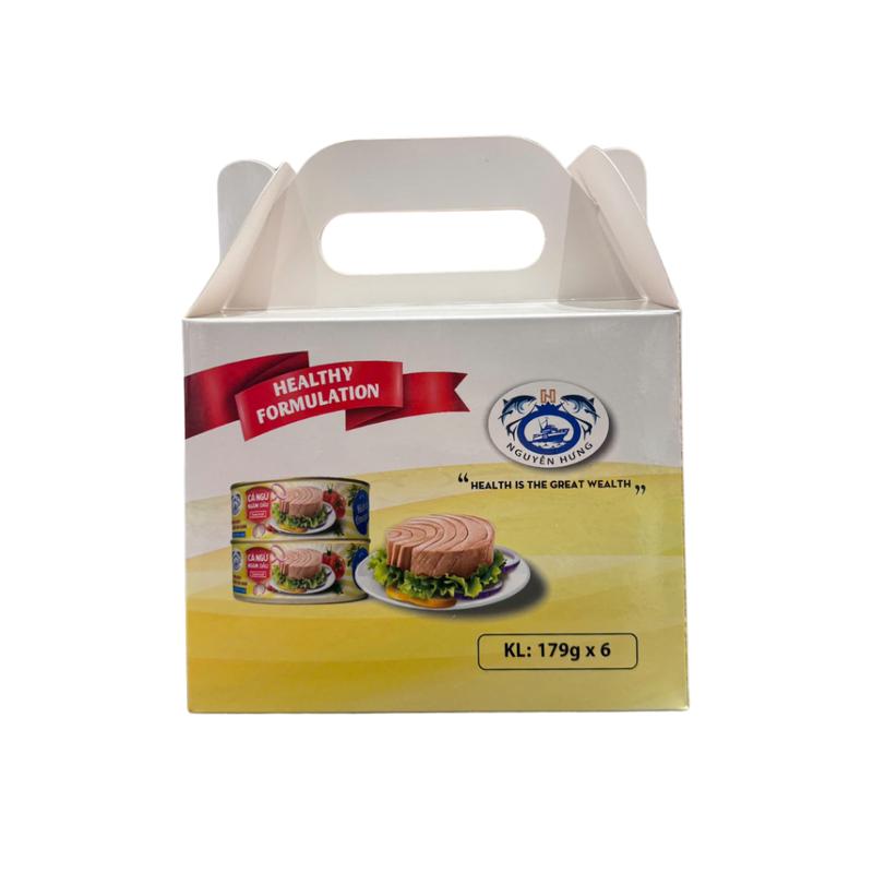 T378_COMBO 6 Hộp Cá Ngừ Ngâm Dầu Nguyễn Hưng Có Nhiều Vị Khác Nhau  (179gr/hộp)