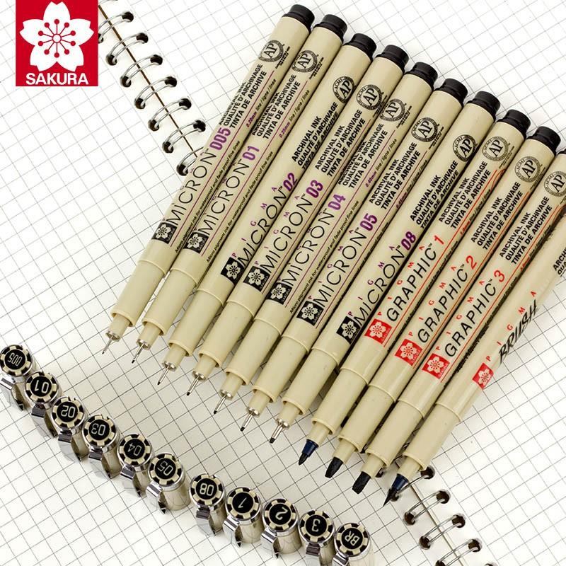 BÚT LINE ĐI NÉT CHUYÊN NGHIỆP SAKURA PIGMA MICRON ĐỦ SIZE 003 - BRUSH