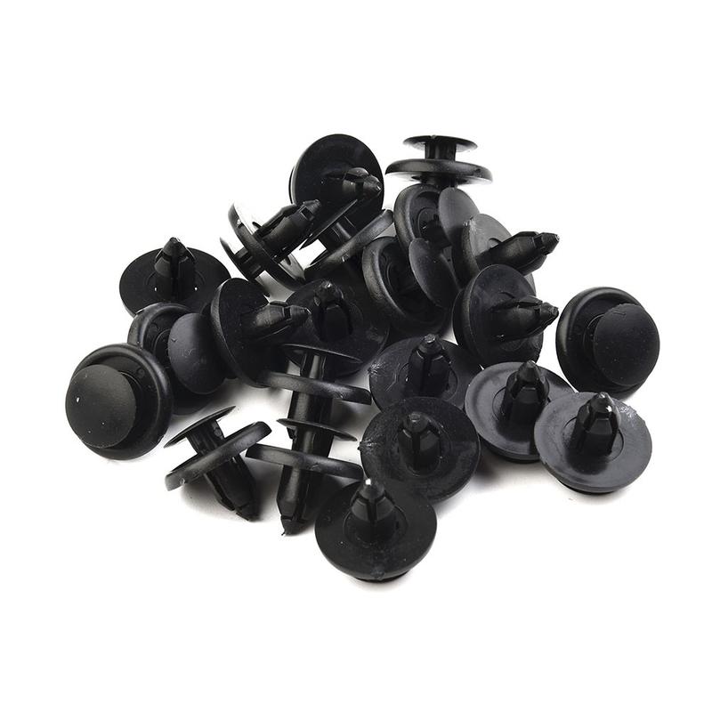 Chốt Đinh Tán Nhựa Màu Đen, 30 CÁI, Đường Kính 7Mm, Phụ Kiện Xe Hơi, Kẹp Chốt Chống Va Đập Xe 8