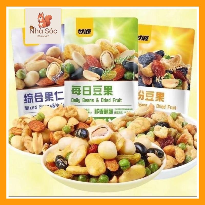  1 Kg Gói Hạt Mix Dinh Dưỡng GanYuan 30g Mix Trái Cây Sấy Giòn Hạt Ngũ Cốc Sấy Khô Tẩm Vị Nội Địa Vị Trái Cây Tự Nhiên - Ăn Vặt Nhà Sóc 