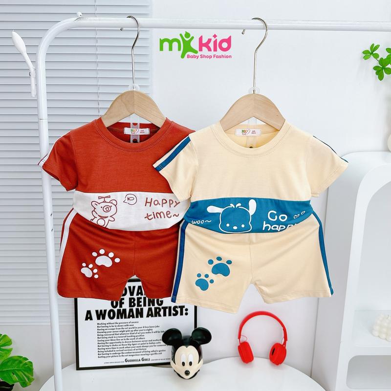 Bộ Đồ Cộc Tay Cho Bé Trai Bé Gái 9-30KG , Bộ Ngắn Tay hoạ tiết Hoạt Hình dễ thương, Chất thun lạnh Mềm Mát cho bé mặc nhà,  đi học 2