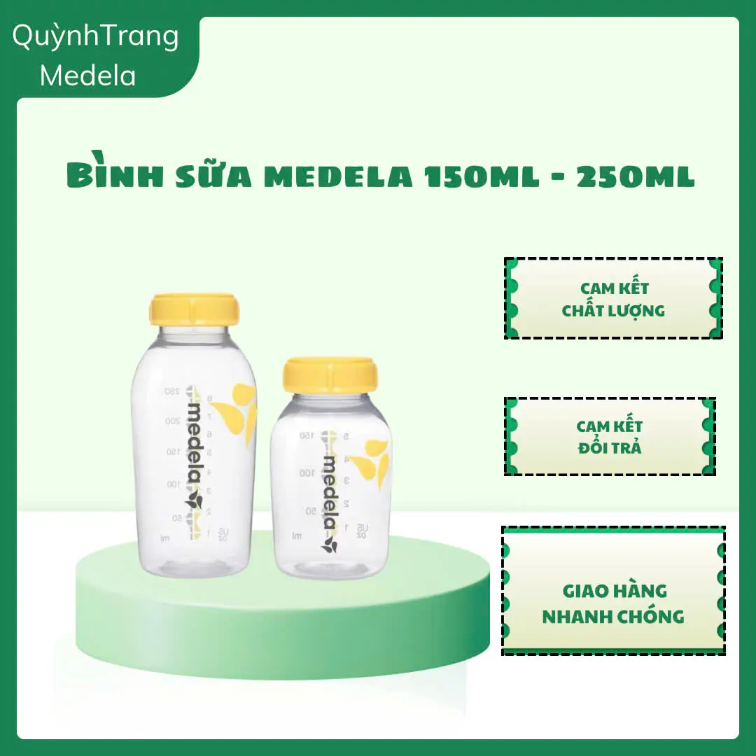Bình sữa medela nhựa PP 150ml   -   250ml