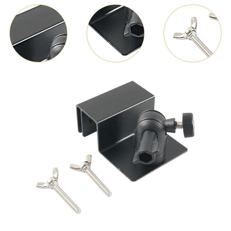 Product Introduction of Universal Solar Panel Gutter Mount 1/4” Thread 7.5cmx6x3.1cm Sturdy Simple Assembly Flexible Rotation with 2 Bolts Bracket 1
