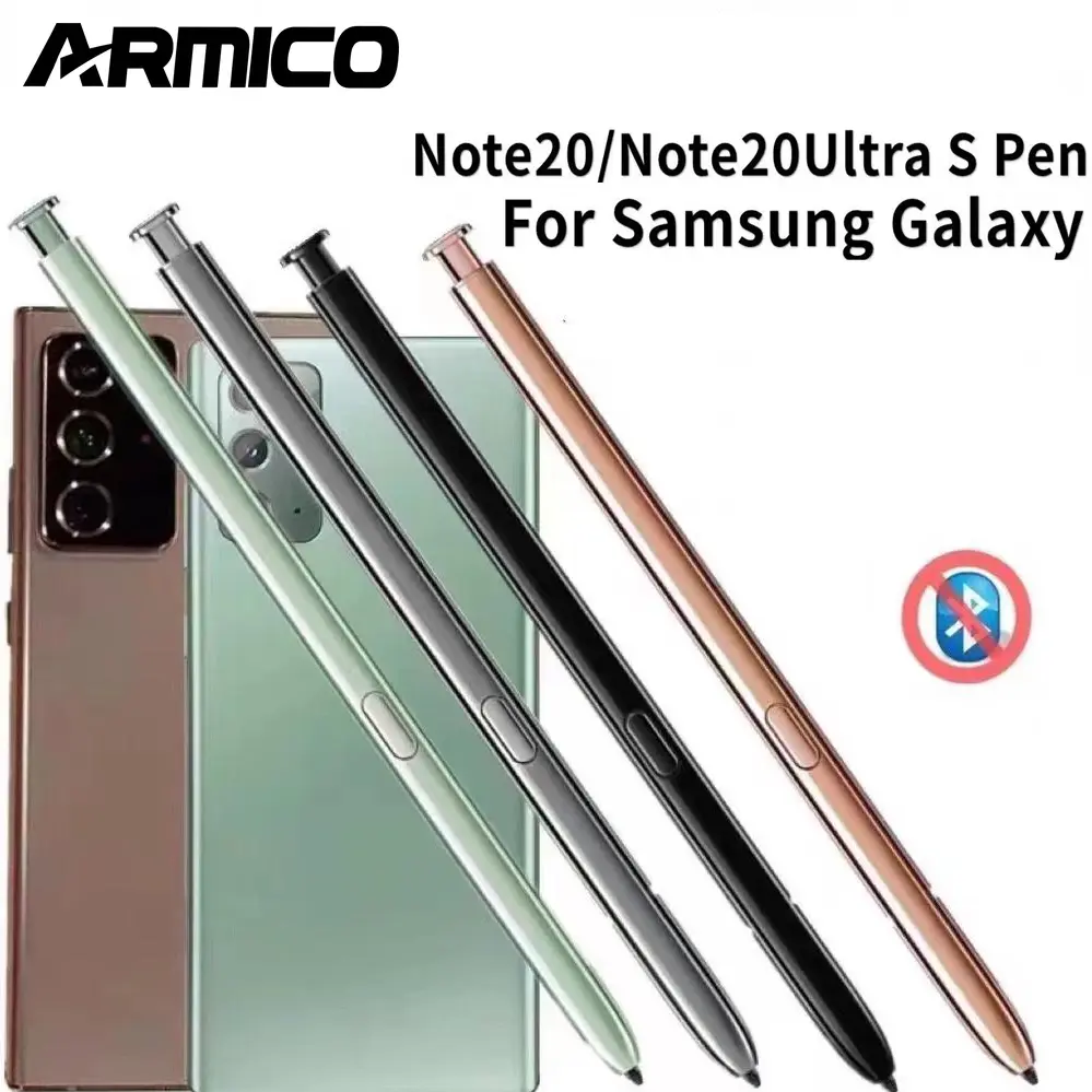 Bút cảm ứng Stylus S Pen, ARMICO, Tương thích với Samsung Galaxy Note 20 Ultra, Note 20, Note 10, Note 10 Plus (không tương thích với Bluetooth), Màu đen